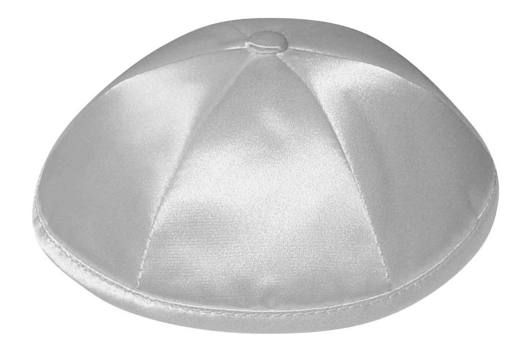 Light Grey Deluxe Satin Kippah